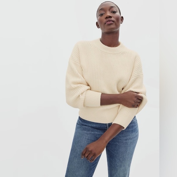 Everlane The Texture Cotton Crew Canvas Cream Size XXS| 100% organic cotton - Picture 10 of 16